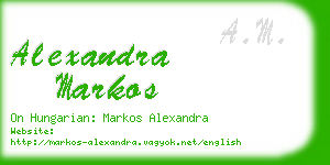 alexandra markos business card